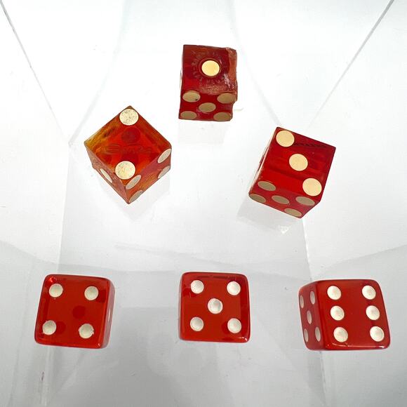 Vintage Red Dice Assorted Sands Hollywood Lot of Six - Picture 5 of 7